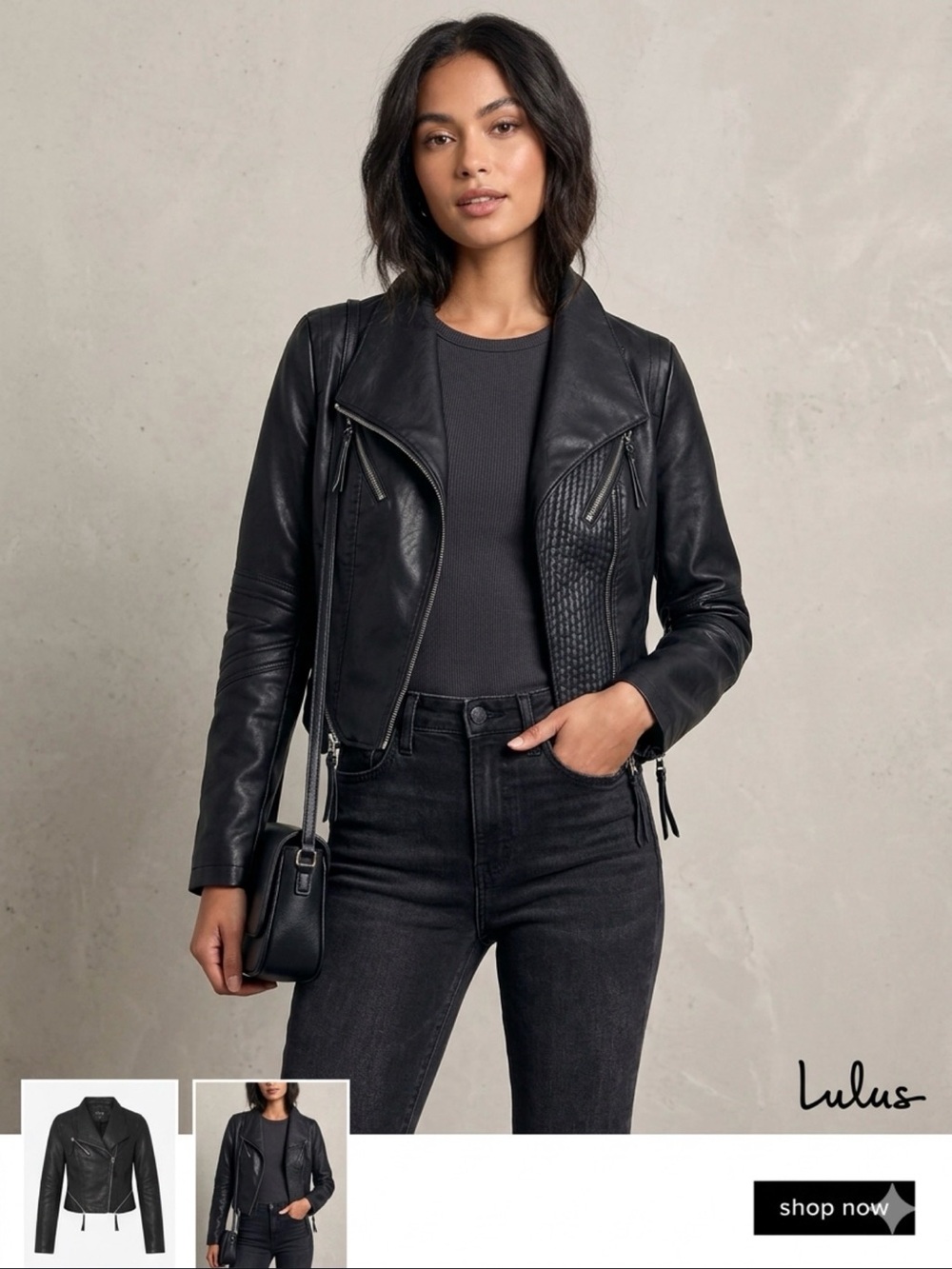 Black Faux Leather Jacket